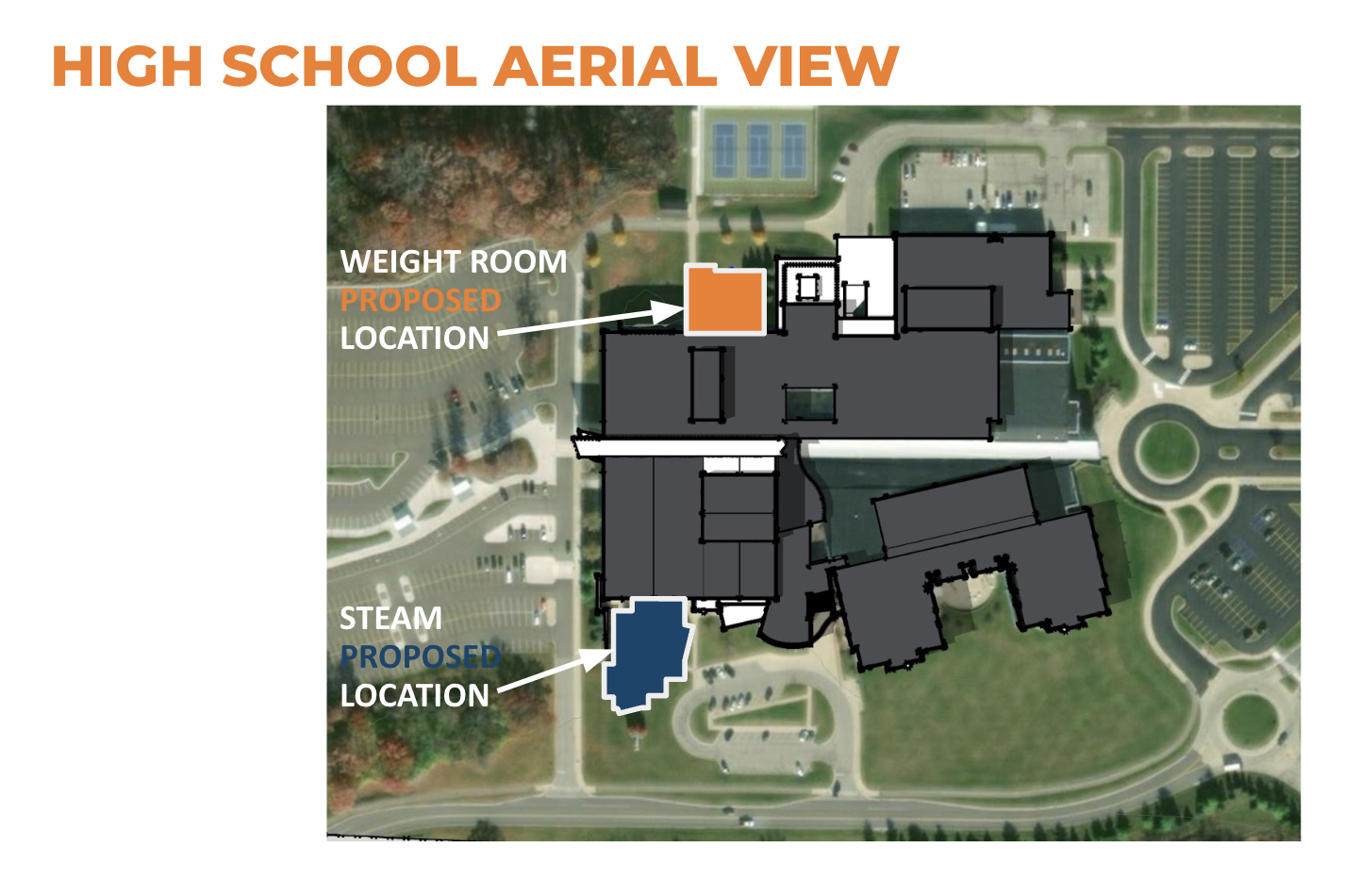 High School Aerial View - Proposed