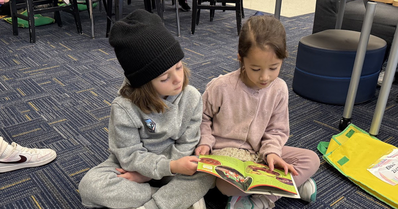 Two students reading