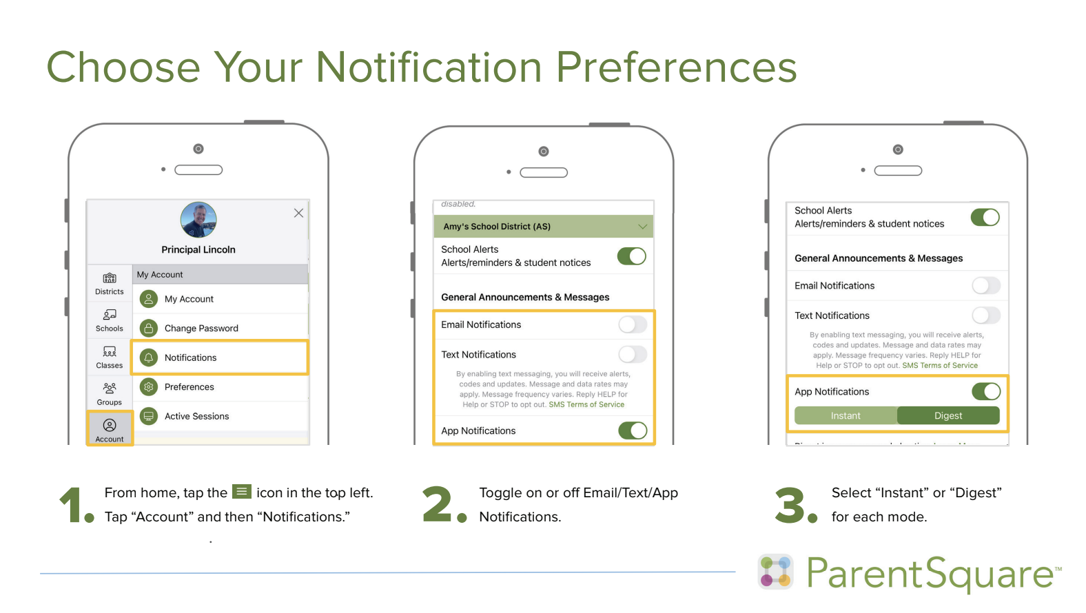 Choose Your Notification Preferences