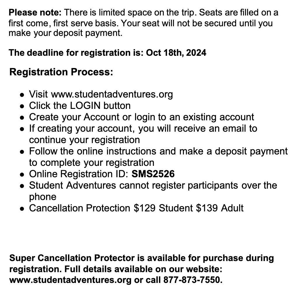 Registration Information