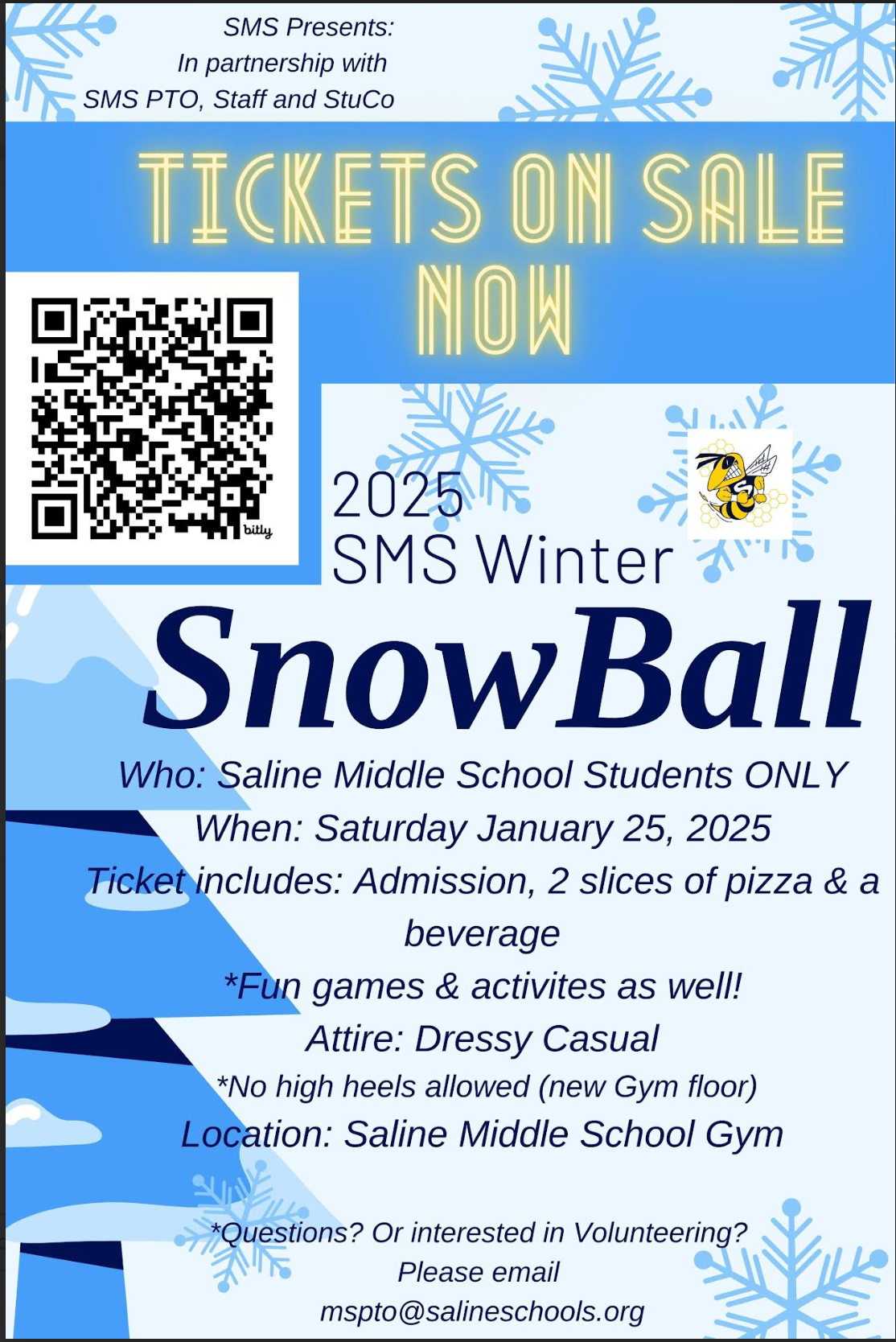 Information about school dance and to order tickets